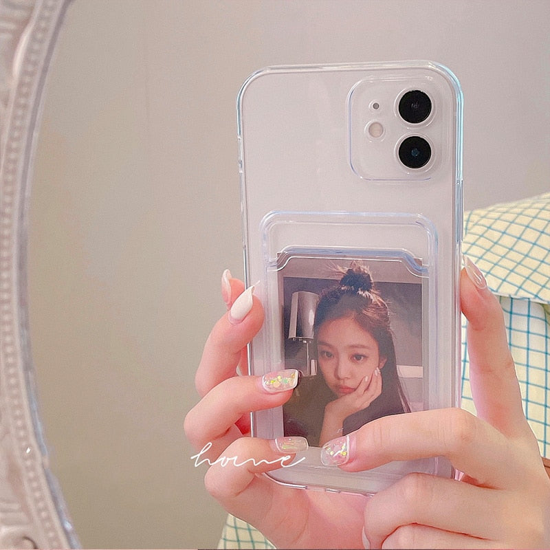 Phone Case For iPhone Case Cover Soft Silicone Wallet Card Holder