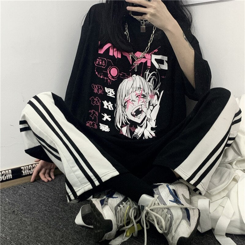 Streetwear Ladies Top Gothic Tshirts Harajuku Clothes