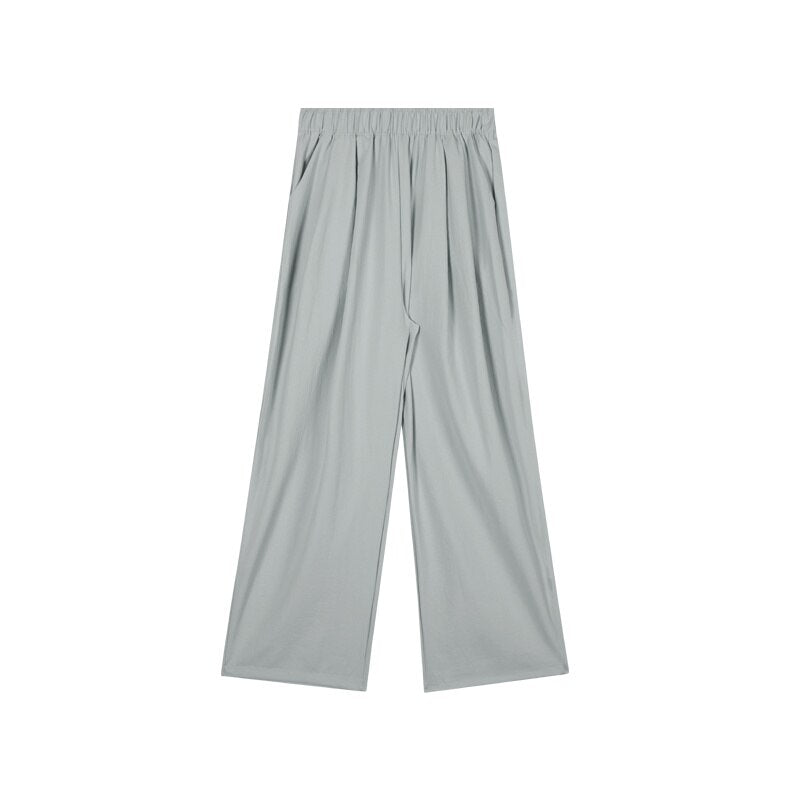 Loose Suit Pants For Women High Waist Straight Wide Leg Pants