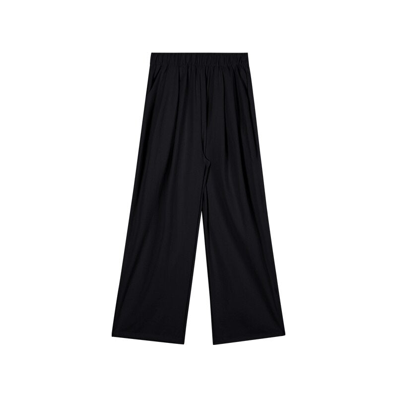 Loose Suit Pants For Women High Waist Straight Wide Leg Pants
