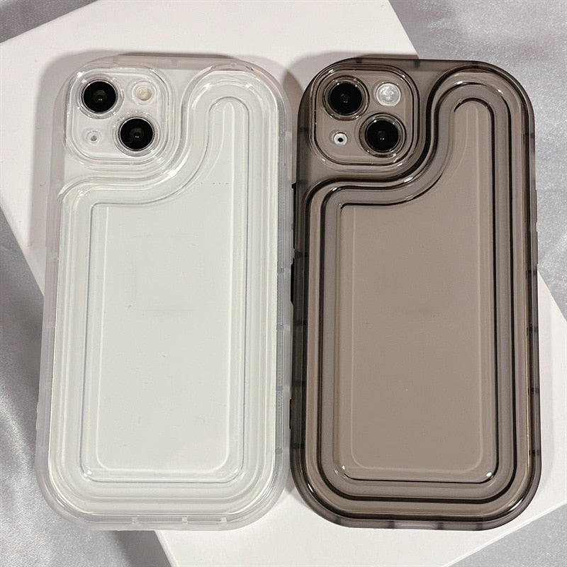 Simple And Transparent Airbag Materials Phone Case For iphone