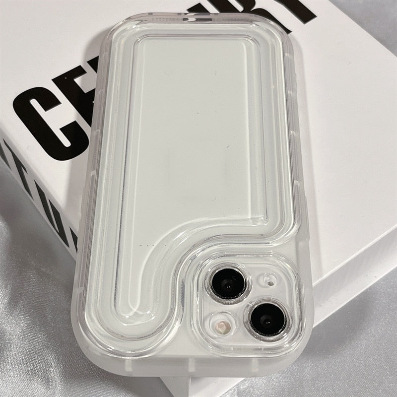 Simple And Transparent Airbag Materials Phone Case For iphone